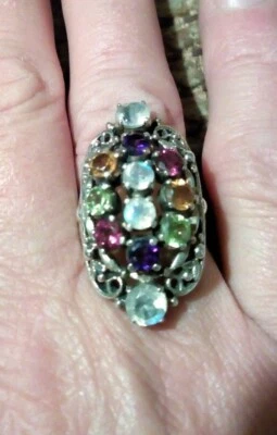 Beautiful Nicky Butler Sterling Gemstone Ring Size 7 - Image 1 of 4