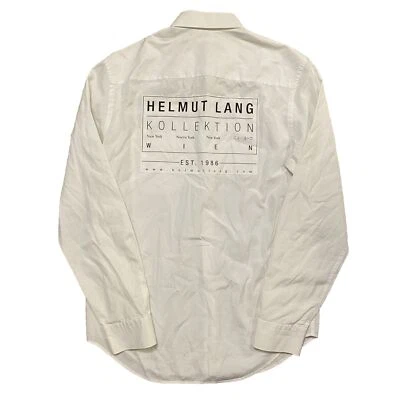 Helmut Lang Kollektion White Cotton Button Down Dress Shirt Size Medium - Image 1 of 4