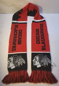 RETRO NHL CHICAGO BLACKHAWKS "ROT UND SCHWARZ" SCHAL - Bild 1 von 10