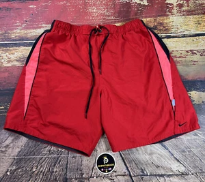 Nike Badehose Herren 2XL Badeshorts Slip gefüttert Swoosh XXL rot neon - Bild 1 von 12
