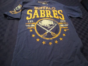 NEW GIII BUFFALO SABRES HOCKEY NHL MENS S/S T SHIRT BLUE SMALL - Picture 1 of 2