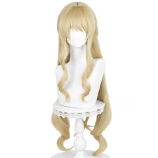 LAOBAO Cosplay Wig Navia Blonde Long Curly Ponytail Wig Heat Resistant Disguise