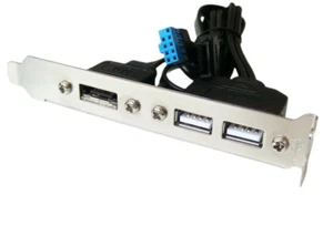 Equerre pour PC -> 2 ports USB 2.0 + 1 port eSATA avec cable USB & SATA standard - Photo 1/1