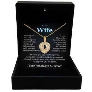 TRYNDI To My Wife Necklace from Husband, Mothers Day, Birthday Gifts for Wife - Picture 1 of 6