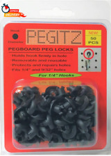 Pegboard Locks 50Pcs (1/4 Inch, Black) Home Improvement Hooks Hardware Tools