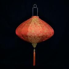 Quasimoon XXL Large Red / Orange Vietnamese Silk Lantern, Diamond by PaperLan...