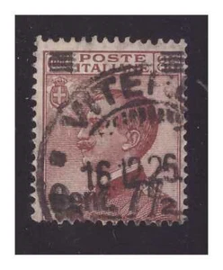 REGNO 1923 - SOPRASTAMPATO Cent. 7 1/2 DOPPIA SOPRASTAMPA USATO - Picture 1 of 2
