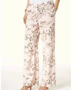 Alfani bedruckte Emma botanische Hose mit weitem Bein Gr. 12 - Bild 1 von 7