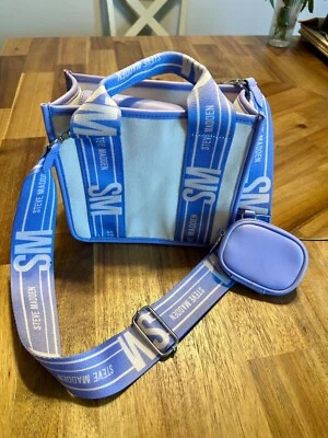 Steve Madden Logo Tote Bag Purple Shoulder Crossbody Purse  - Image 1 of 4