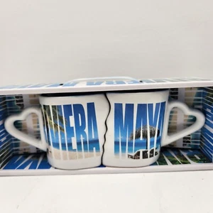 Hard Rock Cafe Hotel Riviera Maya Mexiko Kaffeebecher Tasse Set Strand Herzen Neu aus altem Lagerbestand - Bild 1 von 6
