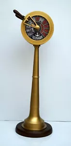 Vintage ottone 52" Telegrafo nave marina sala macchine finitura ottone con ba... - Foto 1 di 5