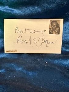 Raymond St. Jacques "They Live" "Cotton Comes To Harlem" Signed Auto Index Card - Picture 1 of 2