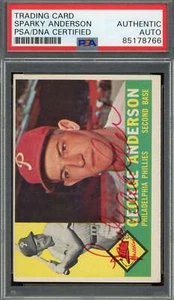 Sparky Anderson PSA DNA Signed 1960 Topps Autograph - Picture 1 of 1