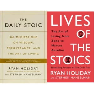NEW Ryan Holiday 2 Books Collection Set, The Daily Stoic & Lives Of The Stoics - Picture 1 of 3