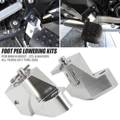 For BMW K1600GT/GTL K1600B 2011-2020 Driver Lower 1.5" Driver Foot Peg Lowering Foto 1 de 4