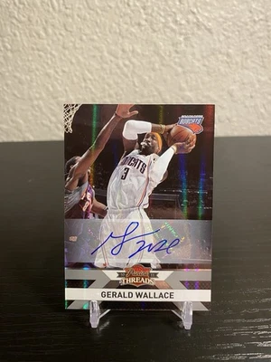 Holograma Panini Threads Gerald Wallace 2010-11 plateado automático #/25 Foto 1 de 2