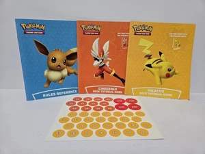 Pokemon Battle Academy Game Rule Book & Deck Guides Unpunched Coins - Picture 1 of 1