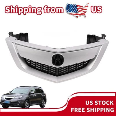 Front Bumper Upper Grille Mesh Grill for 2010-2013 Acura MDX Silver 75100STXA02 Foto 1 de 4