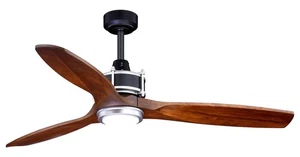 Vaxcel Lighting Curtiss 52" 3 Blade Indoor Ceiling Fan - Black, Silver & Walnut - Picture 1 of 9