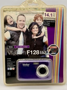 Vivitar ViviCam F128 14,1 megapixel fotocamera digitale nuova sigillata viola - Foto 1 di 3