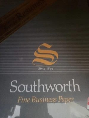 Papel de currículum Southworth R14ICF sellado stock vintage "escritura de pergamino"  Foto 1 de 4