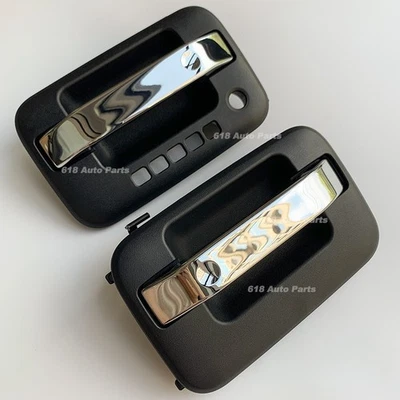Manija de puerta exterior delantera para Ford F-150 2004-2014 con palanca de orificio de teclado texturizada Foto 1 de 4