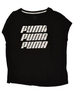 PUMA Womens Graphic T-Shirt Top UK 18 XL Black Cotton YB13 - Picture 1 of 3