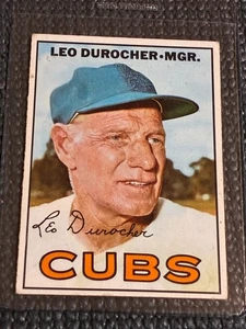 Topps Leo Durocher 1967 #481-en muy buen estado-esquina superior izquierda tiene pequeños puntos de mancha - Imagen 1 de 2