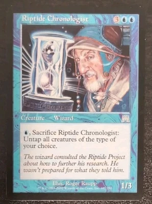 Riptide Chronologist Magic: The Gathering Onslaught Uncommon Card Lightly Played - Image 1 of 3