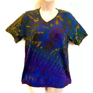 T-shirt classica Sacred Threads hippie boho festival elasticizzata tinta unita 022193 C - Foto 1 di 2
