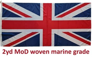 2yd premium Union Jack marine grade MoD woven cotton like UK flag toggled rope - Picture 1 of 3