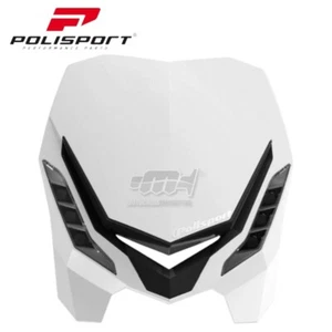 POLISPORT "E-BLAZE" Masque De Phare Lumière LED Pour Moto Cross Universel Blanc - Picture 1 of 7