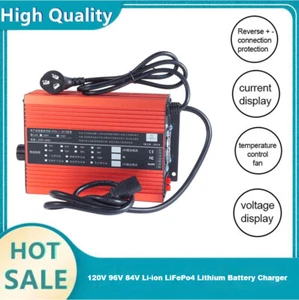 3A-9A Battery Charger 120V 96V 84V Li-ion LiFePo4 Lithium Charging Adjustable SE - Bild 1 von 20