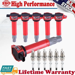 6X Ignition Coil Spark Plug For 06-10 Chrysler Dodge 4.0L 2.7L 3.5L C1522 UF502 - Picture 1 of 20