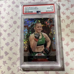 2023 Panini Select UFC H2 Disco Prizm Erin Blanchfield #14 Rookie RC PSA 10 - Picture 1 of 1