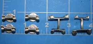 ZINA STERLING SILVER SHIRT STUD & CUFFLINK SET, NEW ORLEANS VOODOO BONES - Picture 1 of 10