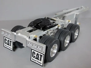 Aluminum Tamiya 1/14 R/C Semi Truck 3 Axles Dolly Trailer 5th with wheel Coupler - Picture 1 of 12