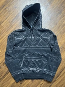 Polo Ralph Lauren Beacon Aztek Sweater Adult Small Black Hoodie Sweatshirt Mens - Picture 1 of 5