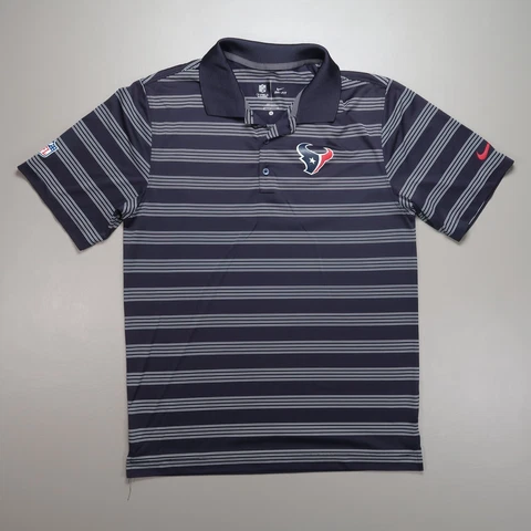 Houston Texans Shirt Mens Small Blue Nike Onfield Polo Dri Fit NFL Cover