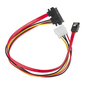 Internal Desktop PC HDD DVD CD Drive SATA Combo Cable Data 12V Power Wire 40cm - Picture 1 of 6