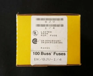 (25 pcs) Bussmann Buss GJV 1/4 Fast Acting Pig Tail Glass Fuses 250V, .25 Amp - Picture 1 of 2