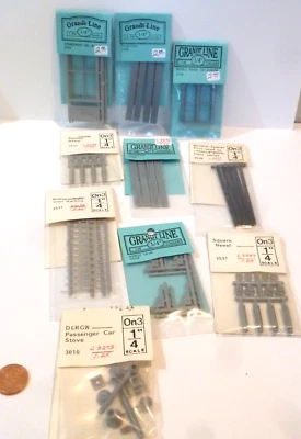 GRANDT LINE  Group of 10 DOLLHOUSE MINIATURE 1/4" SCALE ITEMS - Image 1 of 3