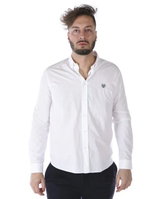 Camicia Kenzo Shirt TIGER Cotone Uomo Bianco 1LA5CH400 1 Tg. XXL - Immagine 1 di 4