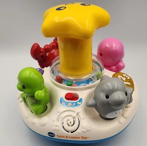 Vtech SPIN & LEARN TOP con animales marinos (probados y funcionando) delfines, cangrejos, tortugas - Imagen 1 de 5