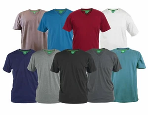 Dukes D555 Mens V-Neck T-Shirts Combed Cotton Regular and Plus Sizes Small - 8XL - Picture 1 of 27