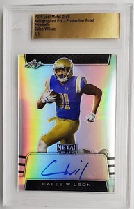 2019 Leaf Metal Draft PP Proof Prismatic Caleb Wilson Autograph RC 1/1 Auto - Picture 1 of 2