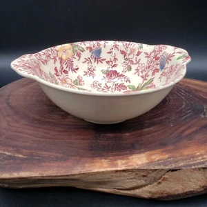 Johnson Bros Old English Chintz Lugged Bowl Pink Floral 5" England VTG - Picture 1 of 9