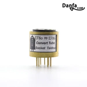 Un tubo de vacío chapado en oro EF80 a EF86 convertidor enchufe HIFI HÁGALO USTED MISMO - Imagen 1 de 6