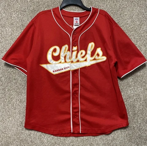 Kansas City KC Chiefs Larry Johnson LJ NFL Baseball Jersey Mens/Adult Size Large Cover