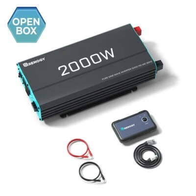 OPEN BOX Renogy 2000W Pure Sine Wave Inverter 12V DC to 120V AC Converter